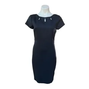 Y2K 90s Twill Gray Wool Sheath Dress Corpcore Minimalist Tocca Vintage Dress