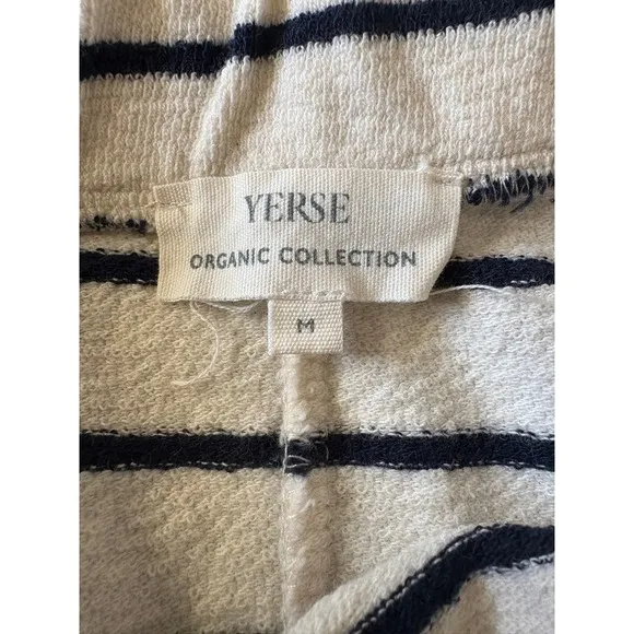Yerse 100% Organic Cotton Striped Maxi Skirt Knit Casual Everyday Skirt Size M