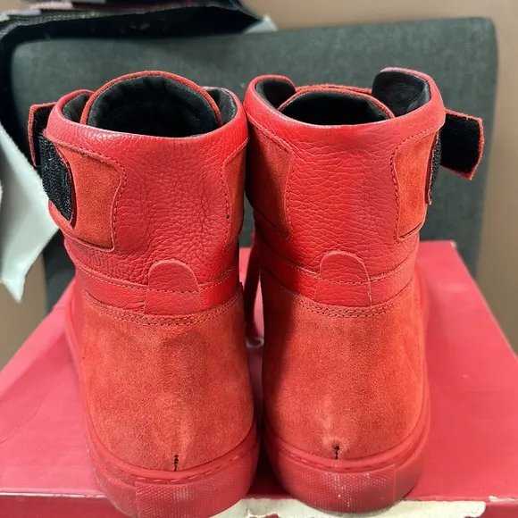 Ylati Footwear Men's Red High-Top Sneakers