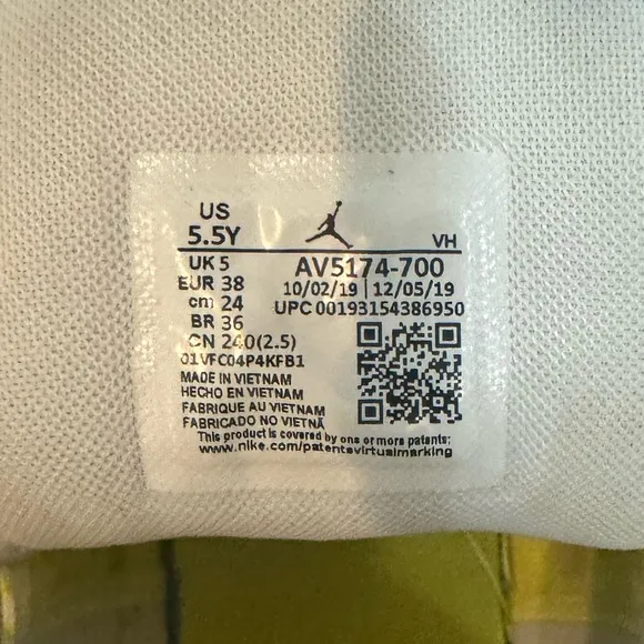 Youth Jordan 1 Mid Dynamic Yellow Floral