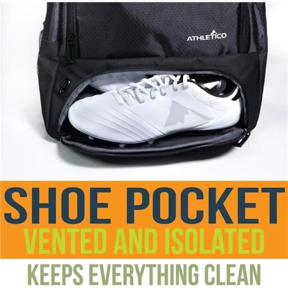 Youth Soccer Bag - Soccer Backpack &amp; Bags w/ Separate Cleat and Ball Compartment
