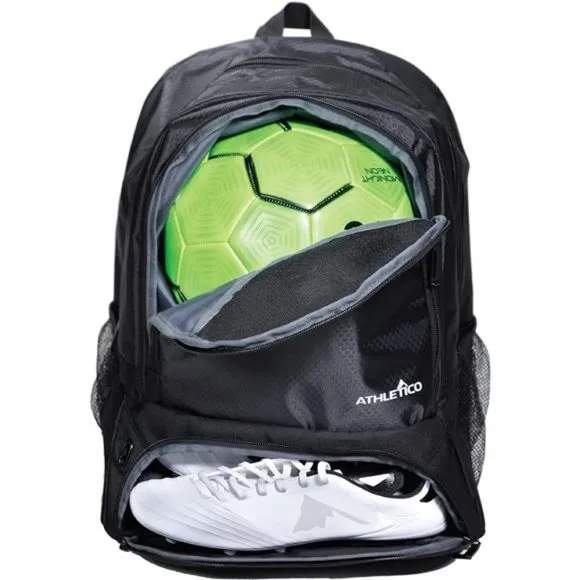 Youth Soccer Bag - Soccer Backpack &amp; Bags w/ Separate Cleat and Ball Compartment