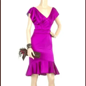 Zac Posen Silk Cocktail Dress Cove Dress