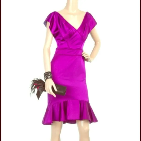 Zac Posen Silk Cocktail Dress Cove Dress