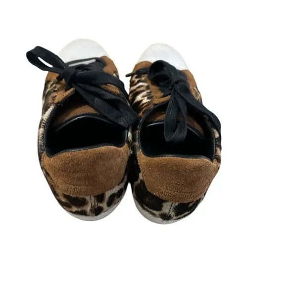 Zadig &amp; Voltaire Brown and Black Sneaker Leopard Half Calf Leather Women Size 36