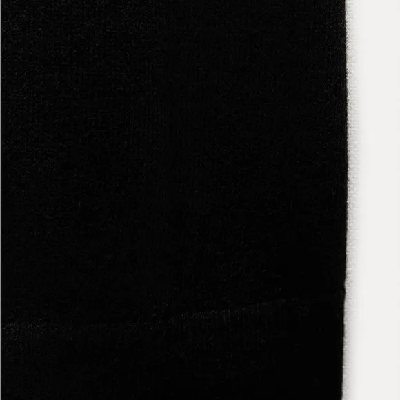 Zara CASHMERE 100% long black dress knotted,  luxury