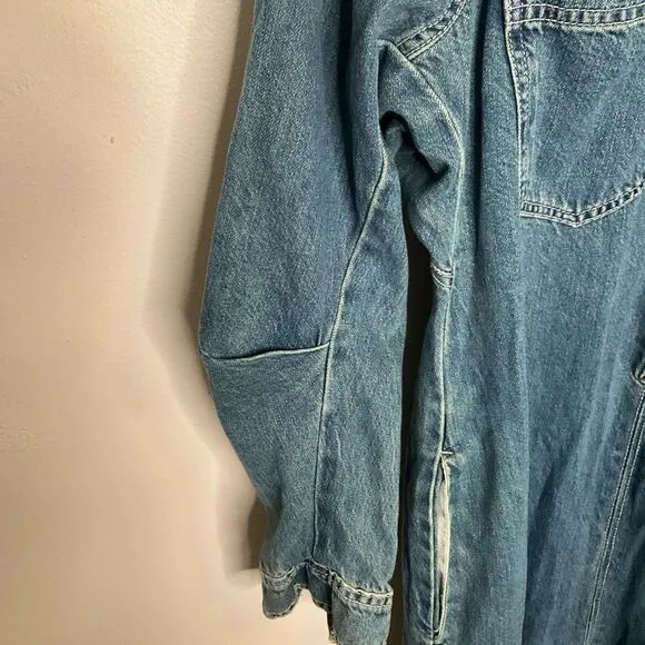 Zara Denim Minimalist Midi Dress