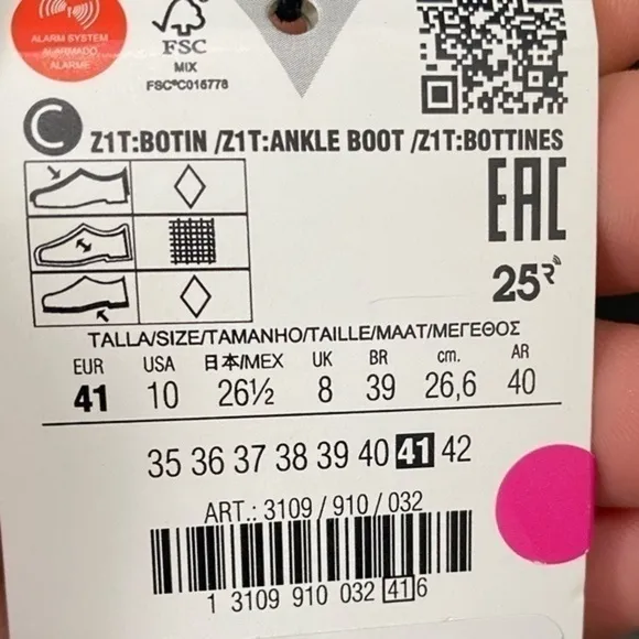 Zara NEW rubberized ankle boots