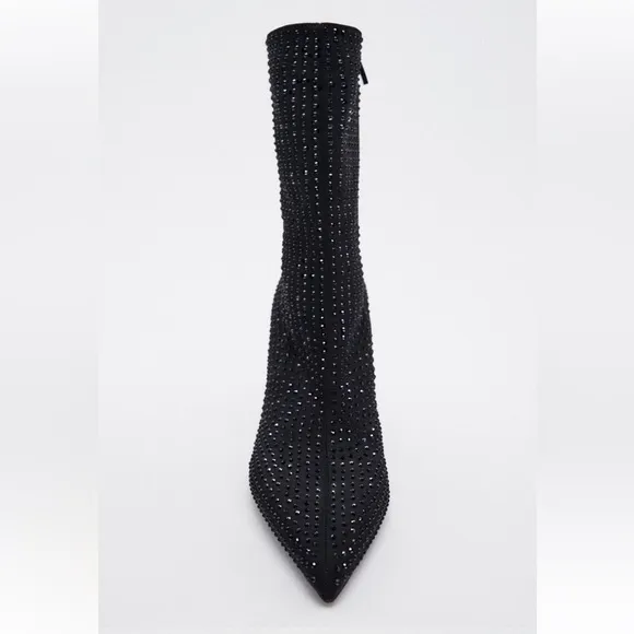 Zara sparkly high heel ankle boots