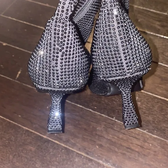 Zara sparkly high heel ankle boots