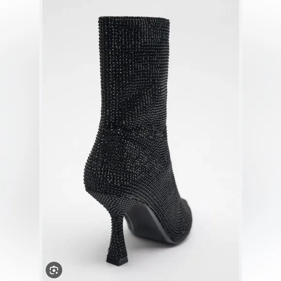 Zara sparkly high heel ankle boots