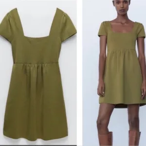 Zara Square Neck Stretchy Knit Mini Dress Minimalist Contemporary Sz‎ M