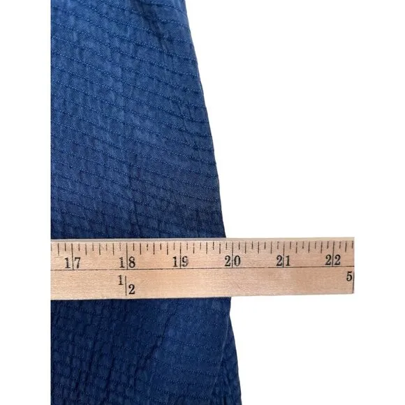 Zara textured tiered weave midi blue dress sz M