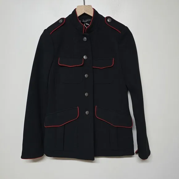 Zara Trafaluc Outerwear Military Inspired Black Jacket Womens Size M NWT