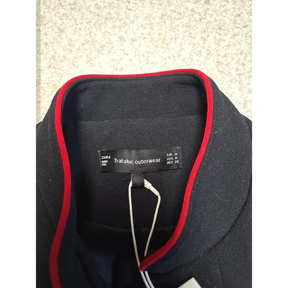 Zara Trafaluc Outerwear Military Inspired Black Jacket Womens Size M NWT