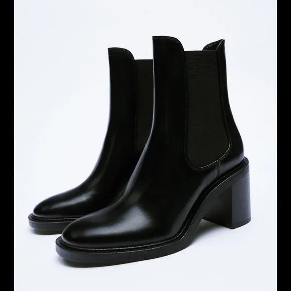 Zara Wide Heeled Boots