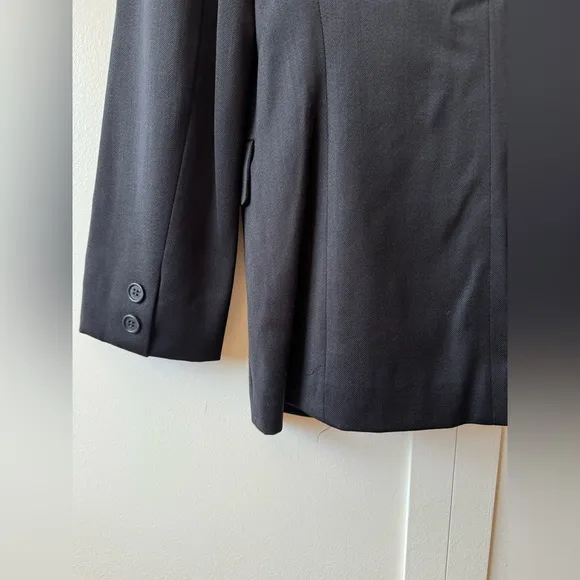 Zara Women’s Vintage Black Suit Jacket Blazer‎ Wool Blend Lined Size 6