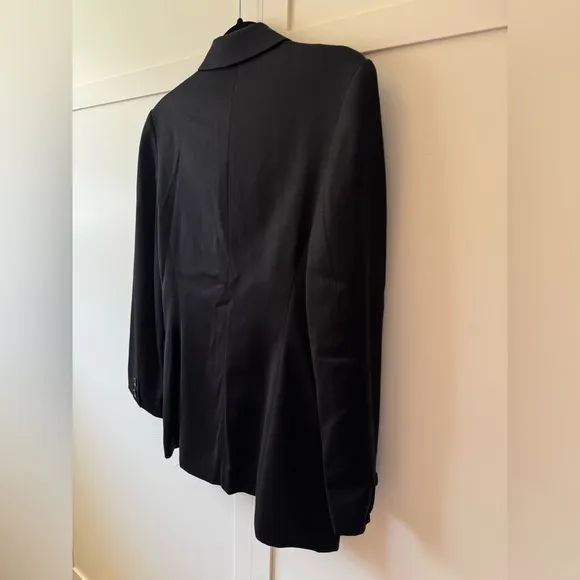 Zara Women’s Vintage Black Suit Jacket Blazer‎ Wool Blend Lined Size 6