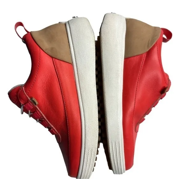 Zerotie Backswing Moctoes Classic Orangish Red  Cayenne Golf Shoe Womens Sz 6.5