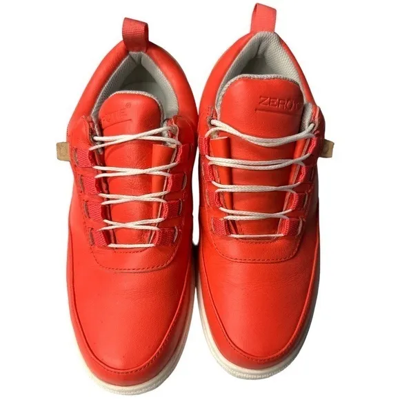 Zerotie Backswing Moctoes Classic Orangish Red  Cayenne Golf Shoe Womens Sz 6.5