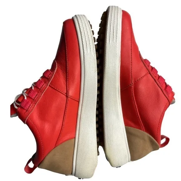 Zerotie Backswing Moctoes Classic Orangish Red  Cayenne Golf Shoe Womens Sz 6.5