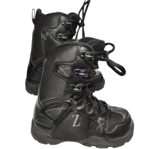 Zuma Boy's Black Snowboard Boots‎ Juniors/Big Boy Lace-Up Size 5