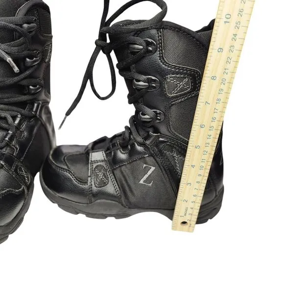 Zuma Boy's Black Snowboard Boots‎ Juniors/Big Boy Lace-Up Size 5