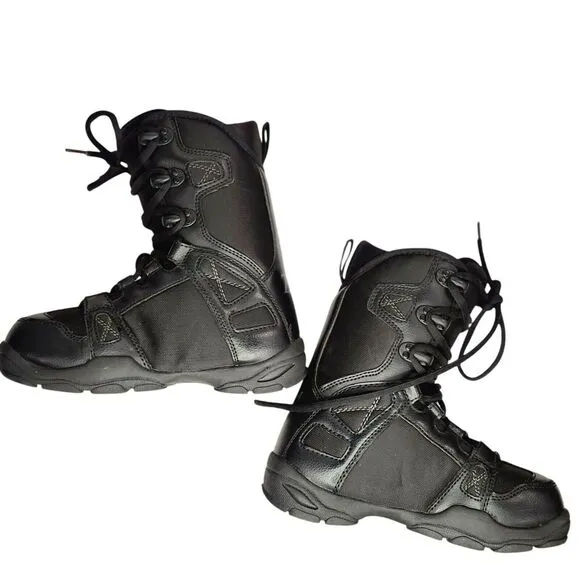 Zuma Boy's Black Snowboard Boots‎ Juniors/Big Boy Lace-Up Size 5