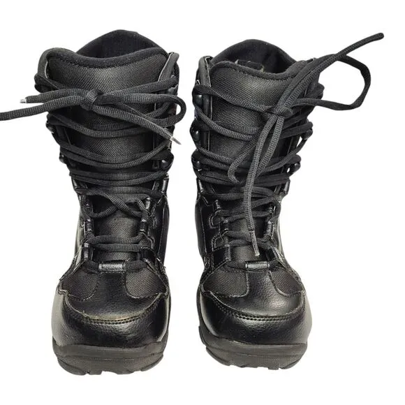 Zuma Boy's Black Snowboard Boots‎ Juniors/Big Boy Lace-Up Size 5