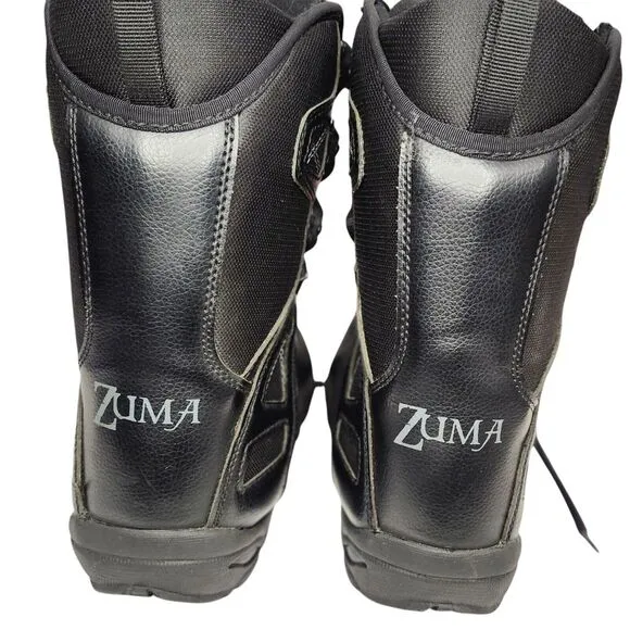Zuma Boy's Black Snowboard Boots‎ Juniors/Big Boy Lace-Up Size 5